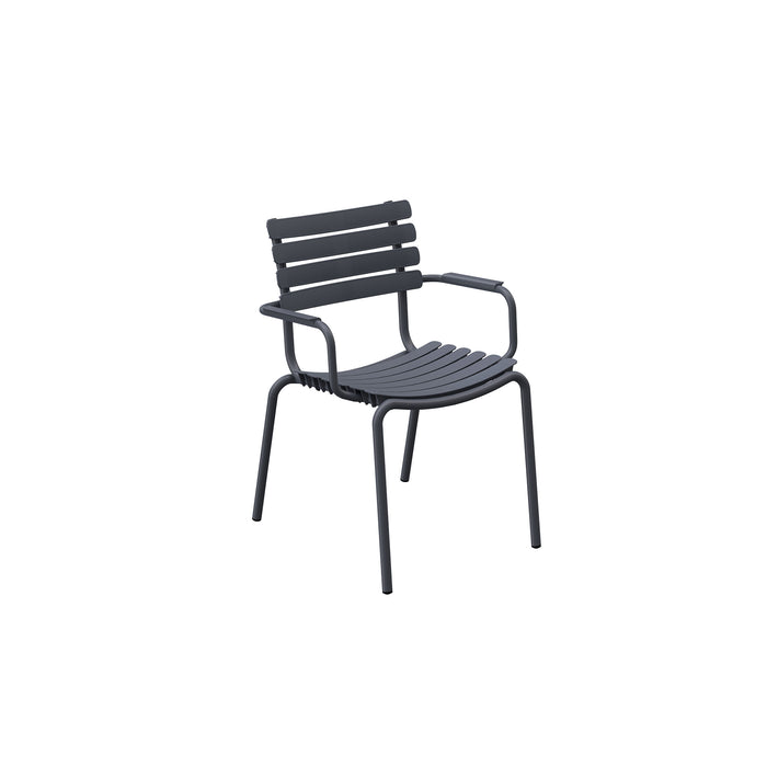 HOUE - ReCLIPS Dining Chair - Black Frame with Black Aluminium Armrests