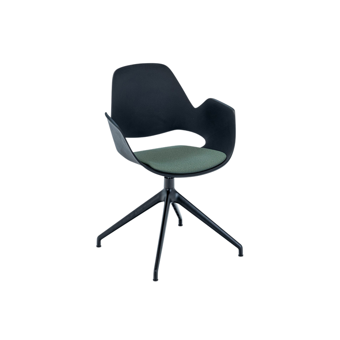 HOUE - FALK Indoor Dining Armchair with Padded Seat & 4-Star Swivel Base