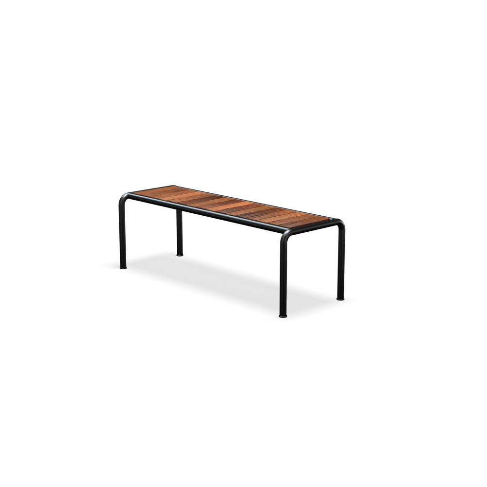 HOUE AVANTI Bench Seat Medium 129x48 cm - Black frame, Thermo Ash