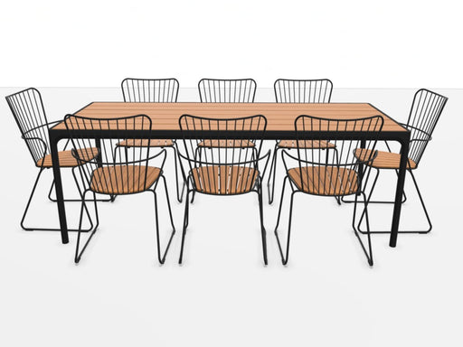 HOUE - FOUR 210x90 Table & 8 x PAON Chairs Setting