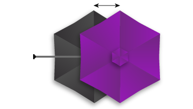 Shadowspec Retreat™ 2.7m Hexagon Wall Mounted Umbrella.