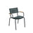 CLIPS Dining Chair - Black Frame with Bamboo Armrest & Pine Green Lamellas