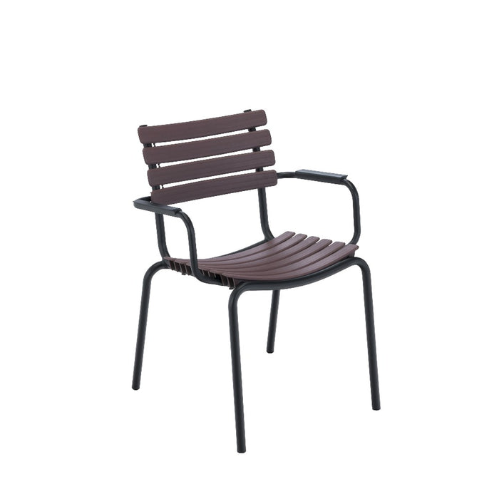 HOUE CLIPS Dining Chair - Black Frame & Aluminium with Plum Lamellas
