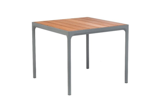HOUE FOUR Table 90x90 Bamboo Top / Grey Frame