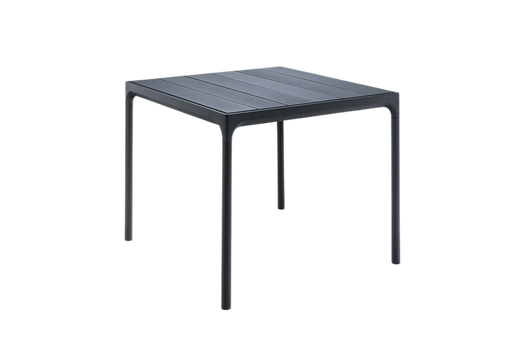 HOUE - FOUR Indoor/Outdoor Table 90x90 Black Aluminium Top & Frame