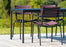 FOUR Table 90x90 Black Aluminium Top & Frame with CLIPS Dining Chairs
