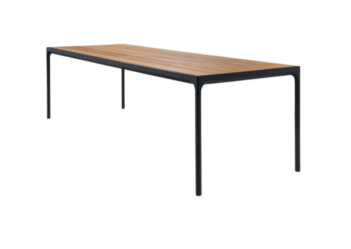 HOUE - FOUR Indoor/Outdoor Dining Table 270x90 Bamboo Top / Black Frame