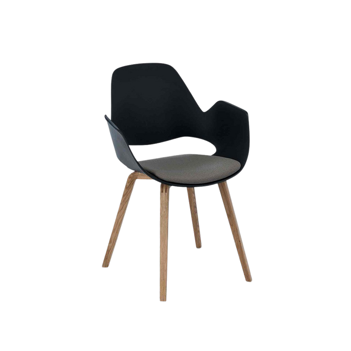 HOUE - FALK Indoor Dining Armchair // Padded Seat with Oiled Oak legs