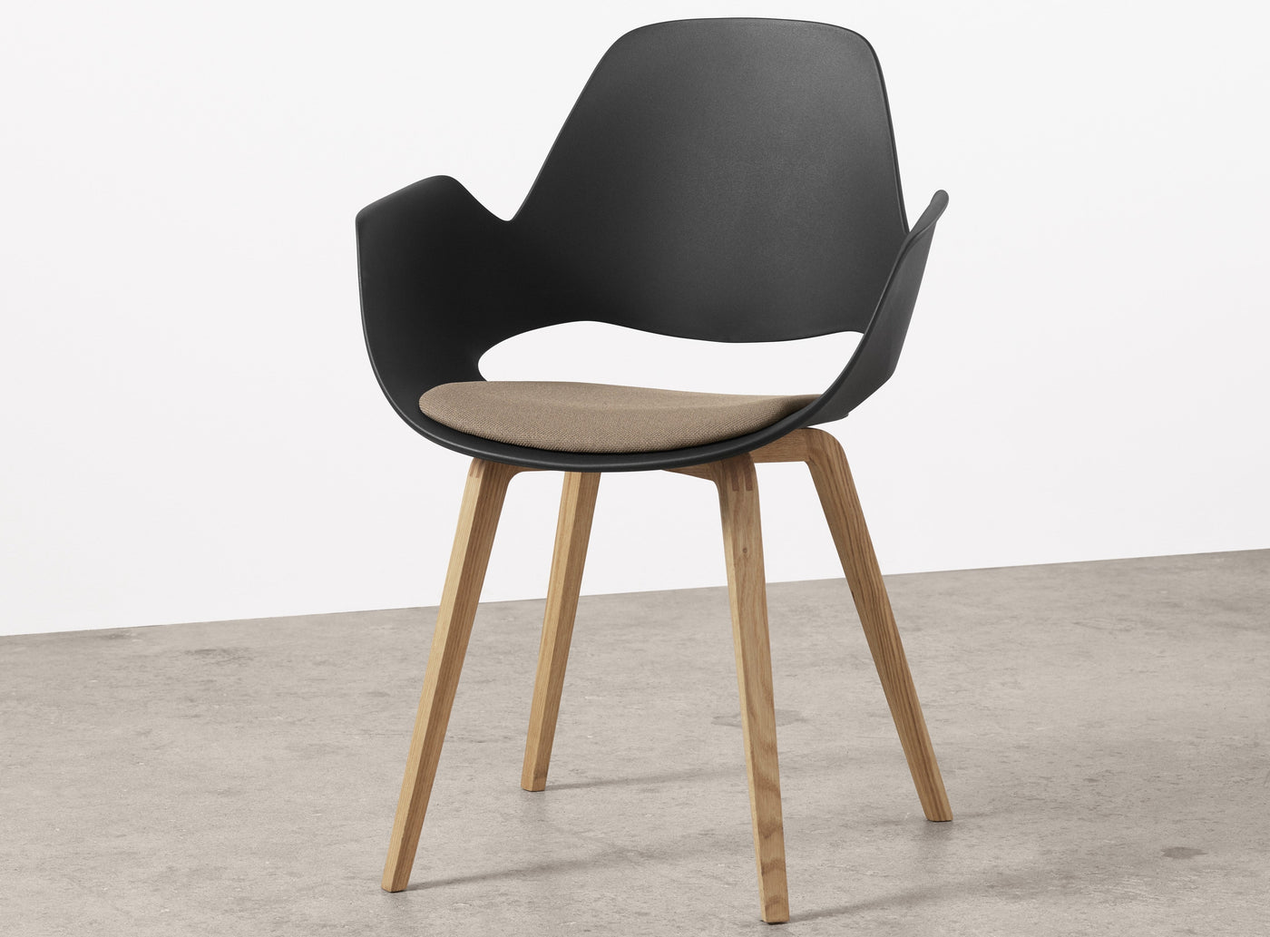 Falk Indoor Dining Armchair Padded Seat With Oiled Oak Legs 