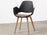 FALK Indoor Dining Armchair // Padded Seat with Oiled Oak legs